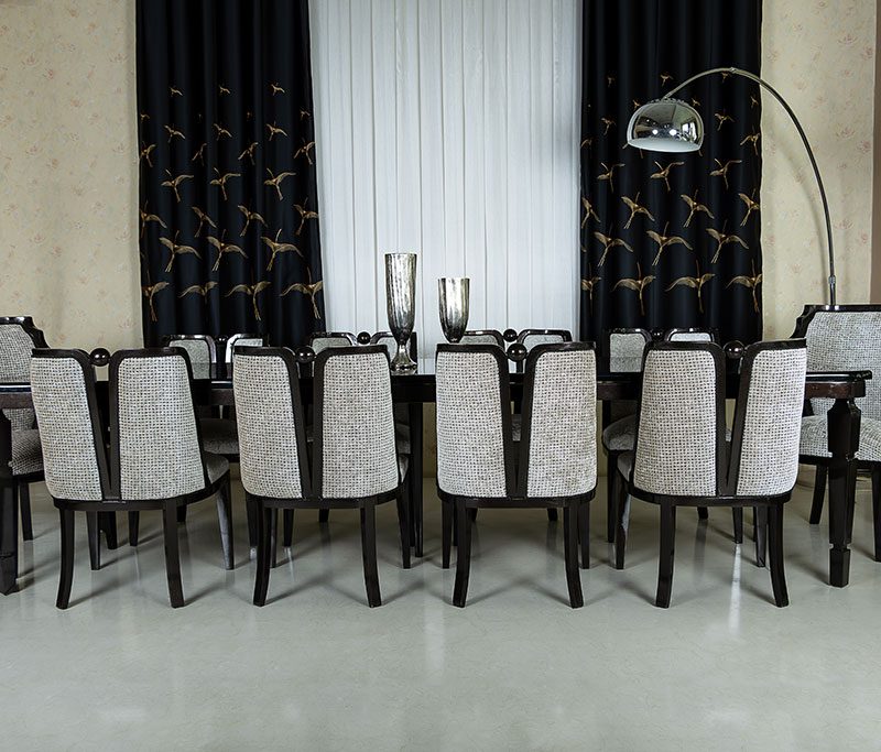 سرویس ناهارخوری نئوکلاسیک لونا مدل صندلی شاه نشین